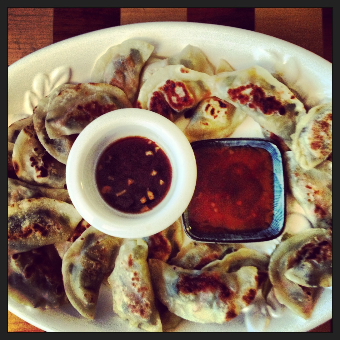 Homemade Veggie Dumplings with Two Dipping Sauces
